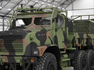  Military Forklift Loard Cargo to the OshKosh Truck 