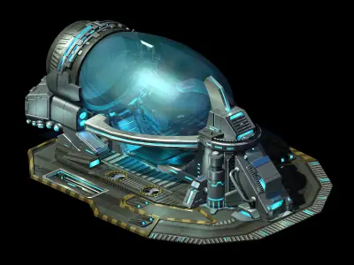 Future world - time-of-flight transmitter 3D model