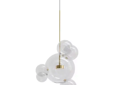 Soap Bubble Clear Glass Pendant Light 3D model
