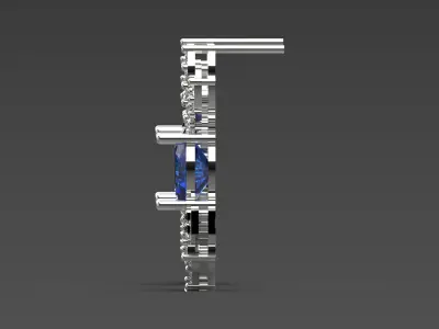 bride diamond earring je0012 3D print model