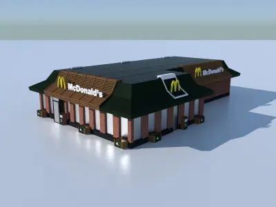 McDonalds Restourant 3D model Low-poly 3D model