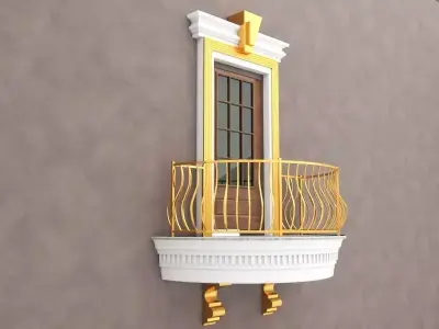 Balcony Door 1 3D model