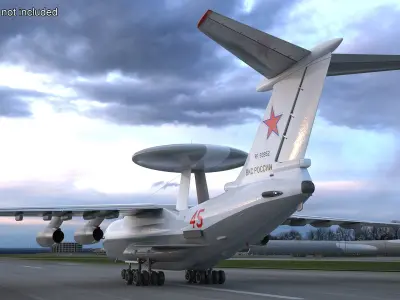  Beriev A 50 Rigged for Maya 