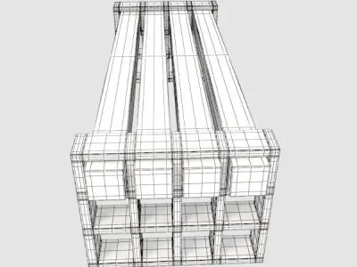 Outdoor Bench-1 3D model