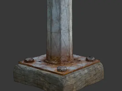 Streetlight 3d model PBR Low-Poly Low-poly 3D model