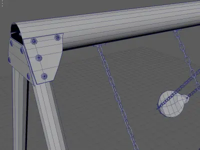 Swing 3D Model set Low-poly 3D model