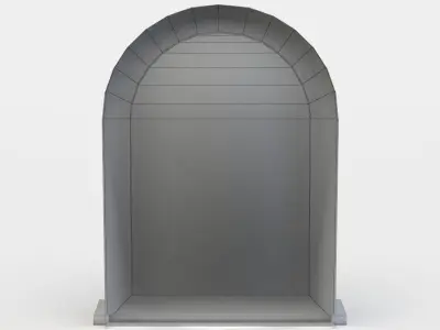 Window arched Low-poly 3D model