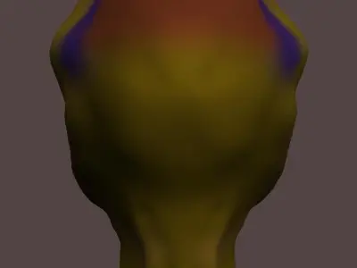 Alien-creature-obj-3D Model monster head Low-poly 3D model