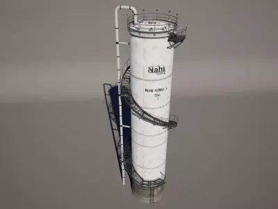 Industrial Storage Silo Tank 3D model