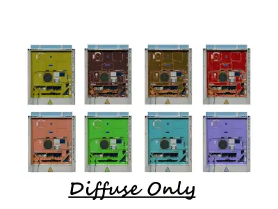 Data Chip Sci Fi Upgrade Module Micro Tech Electric Space Power Low-poly 3D model