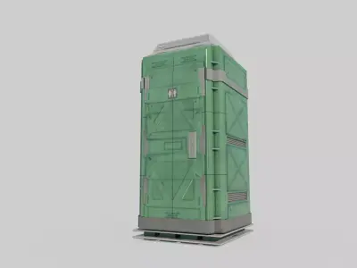 Simple mobile toilet 3D model