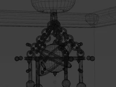 Futuristic chandelier 3D model