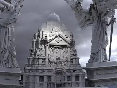 Tower in heaven Angels abode 3D model