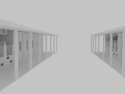 Horse Stable Low-poly 3D model