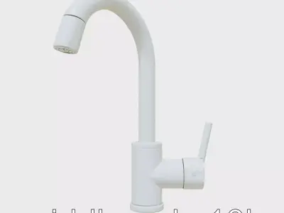 Modern Kitchen Faucet with Auto Heat Function Low-poly 3D model