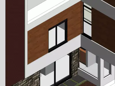 slide windows aluminium alcoa 2fp 3D model