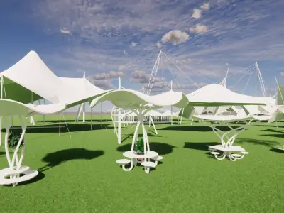 Tensile Structures Collection -A15 3D model