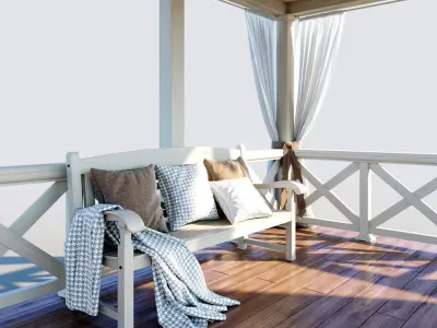 Wooden arbor 3D model