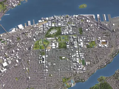 Halifax - 3D City Model Low-poly 3D model