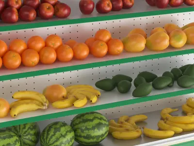  Supermarket Grocery Display Collection 