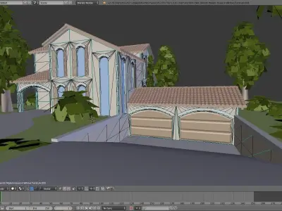 SHC Spanish Modern House 4 Without Furniture Low-poly 3D model