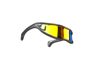 Future Technology Glasses v3 003 Low-poly 3D model