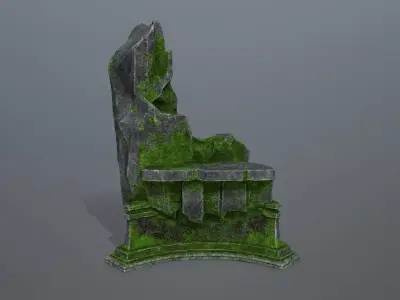 Throne  Low-poly 3D model purchase