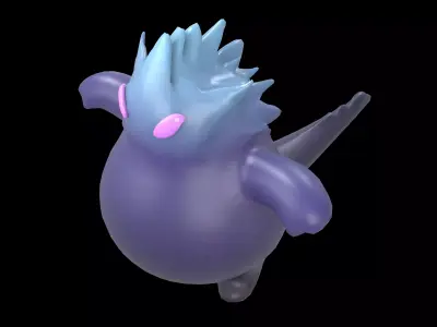 Fatty Character v1 001 Low-poly 3D model