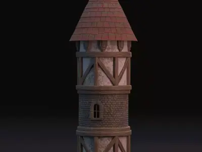 Medieval tower 3D model