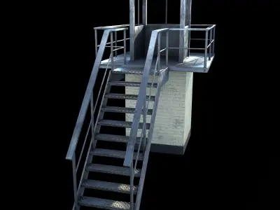 Prison Tower Low-poly 3D model