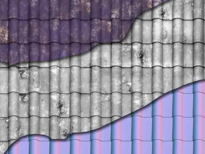 Purple rusty roof tiling material Seamless  Texture