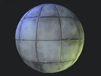 Stylized Floor Tiles Material 03 Texture
