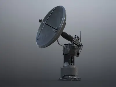 SciFi Satellite Dish Low-poly 3D model