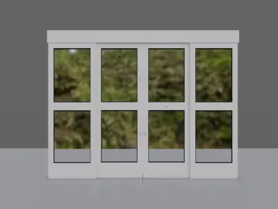 Automatic Door - Shop - Porta Automatica Low-poly 3D model