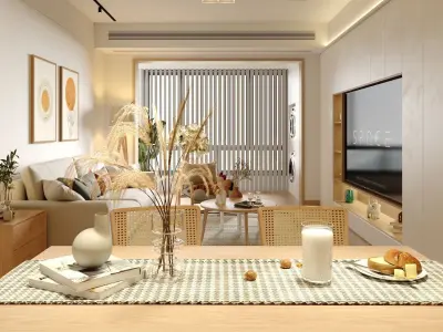 Living Room 3D model 92