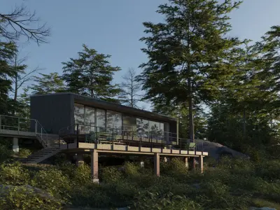 house waterside 3D model
