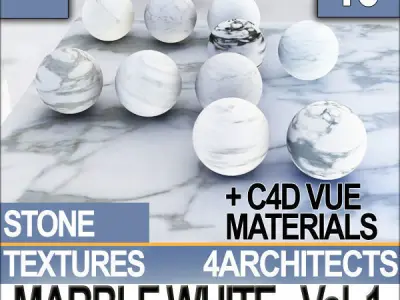 Marble White Collection JPG and MAT Texture