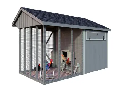 Hen hause for 14-16 chickens 3D model