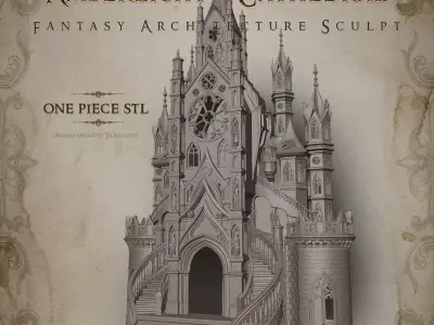Amberlight Cathedral - 3D Printable Gothic Fantasy Architecture 3D print model
