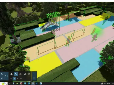 Landscape public area design 3d model 3D model