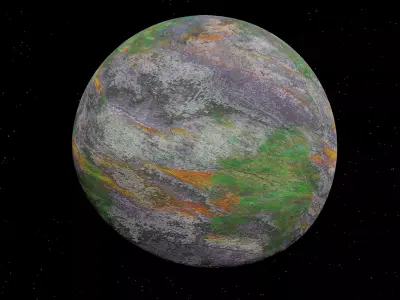 alien moon 006 Low-poly 3D model