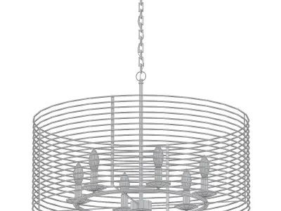 TAFSEG Light Gold Wire Chandelier 3D model