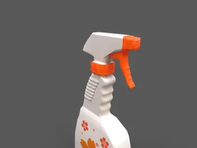 Window cleaner Low-poly 3D model
