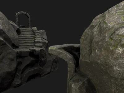 Old Temple Low-poly 3D model