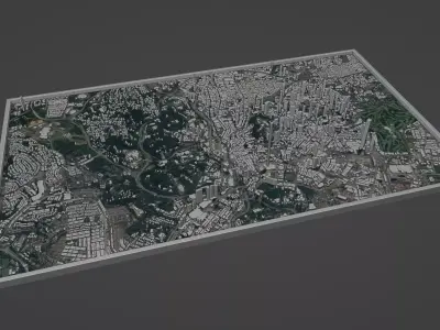 Kuala Lumpur City Low-poly 3D model