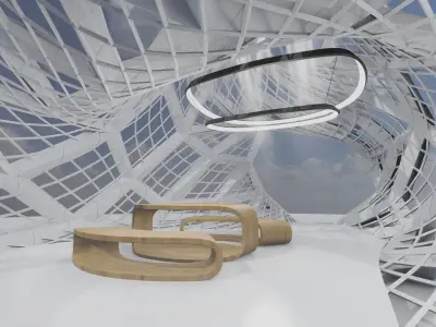 Sci fi interior loft 3D model