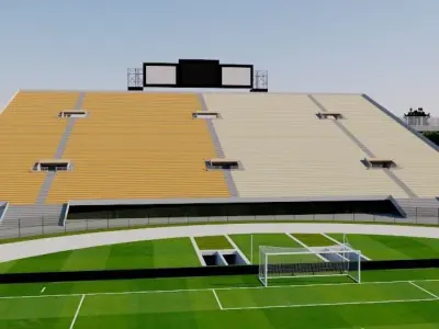 Pacaembu Stadium - Brazil 3D model