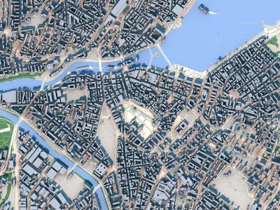 Geneva City Switzerland 3D model