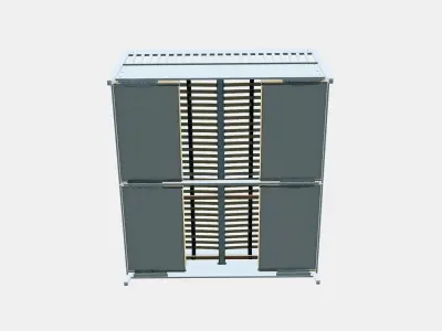 IDANAS Bed frame with storage 4 Low-poly 3D model