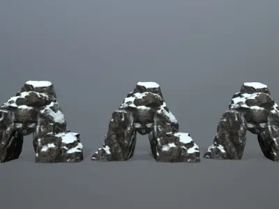 Skull Cave Low-poly 3D model